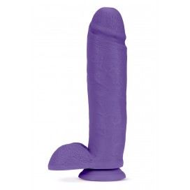 Dildo ar sēkliniekiem 26,6cm violets - AU NATUREL BOLD HUGE