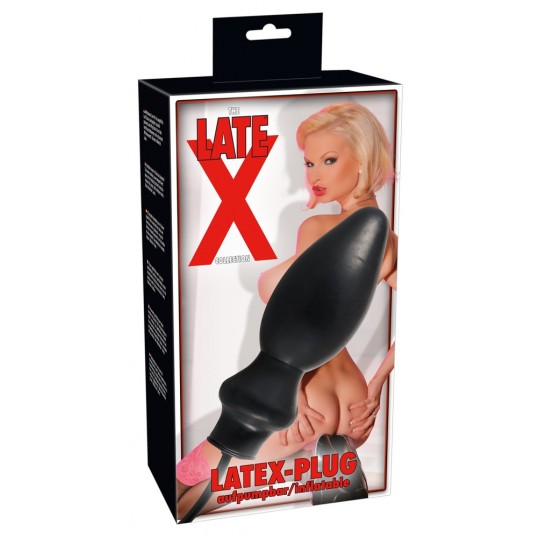 Täispuhutav lateksist anaalne pistik - LateX