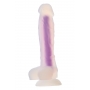 RADIANT SOFT SILICONE GLOW IN THE DARK DILDO MEDIUM PURPLE