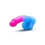 Kahevärviline läikiv dildo munanditega 20cm - AVANT