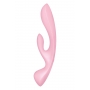 Jänkuvibraator ja massaažiseade 2in1 roosa - Satisfyer triple Oh