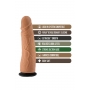 LOCK ON DYNAMITE 7 INCH DILDO WITH SUCTION CUP ADAPTER MOCHA