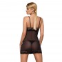 Obsessive - Wonderia chemise & thong black L/XL