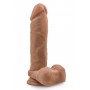 DR. SKIN SILICONE DR. JULIAN 9 INCH DILDO WITH SUCTION CUP MOCHA