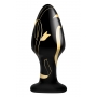 SECRET KISSES 4" HANDBLOWN WIDE GLASS PLUG BLACK
