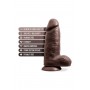 Munanditega dildo 24cm pruun - AU NATUREL CHUB