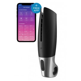 Vibrating masturbator - SATISFYER POWER MASTURBATOR BLACK