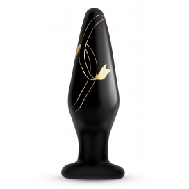 SECRET KISSES 4.5" HANDBLOWN GLASS PLUG BLACK