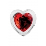ADAM ET EVE RED HEART GEM GLASS PLUG SMALL
