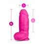 Paks dildo munanditega 25,4 cm roosa - AU NATUREL BOLD CHUB