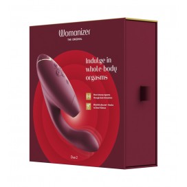 Air pulsator and G-spot stimulator - Womanizer Duo 2 Bordeaux