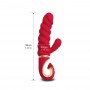 Textured rabbit vibrator - Gvibe - Gcandy Mini Chili Coral