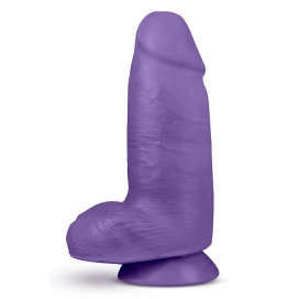 Biezs dildo ar sēkliniekiem 25,4cm violets - AU NATUREL BOLD CHUB Biezs dildo ar sēkliniekiem 25,4cm violets - AU NATUREL BOLD CHUB
