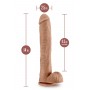 Dildo ar sēkliniekiem 35,5cm miesas krāsa - AU NATUREL DADDY