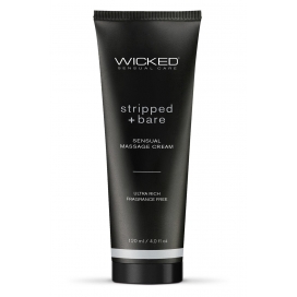 WICKED SENSUAL MASSAGE CREAM 120ML STRIPPED AND BARE UNSCENTED