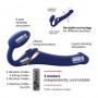 Strap-On-Me - Strap-on Multi Orgasm Remote Controlled 3 Motors Blue M