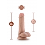 Dildo munanditega 16,5 cm nahavärvi - DR. SKIN