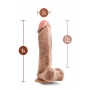 Dildo munanditega 23cm ihuvärvi - DR. SKIN