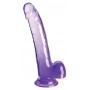 Dildo munanditega 24 cm lilla - KING COCK