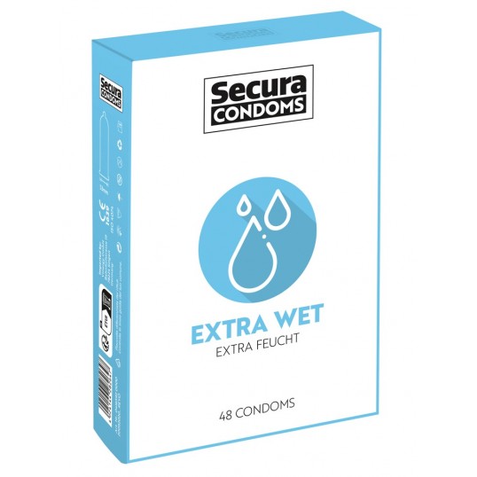 Презервативы с дополнительным лубрикантом 48 шт - Secura - Extra Wet