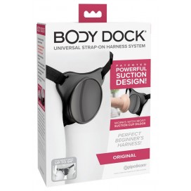 Ērta strap-on siksna ar pamatni piesūceknim - Body Dock Elite