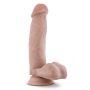 Dildo munanditega 18cm nahavärvi - DR. SKIN