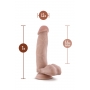 Dildo munanditega 18cm nahavärvi - DR. SKIN