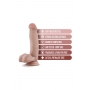 Dildo munanditega 18cm nahavärvi - DR. SKIN