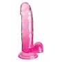 Dildo ar sēkliniekiem 20cm rozā - KING COCK