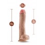 DR. SKIN MR. SAVAGE 11.5 INCH DILDO WITH BALLS BEIGE