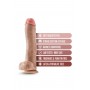 DR. SKIN MR. SAVAGE 11.5 INCH DILDO WITH BALLS BEIGE