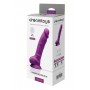 Dubultā blīvuma dildo ar sēkliniekiem 18cm violets - REAL LOVE - Dream Toys