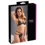 Avatud pitsiline pesukomplekt xl must - cottelli lingerie