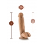DR. SKIN DR. MARK 7 INCH DILDO WITH BALLS TAN