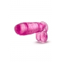 Biezs dildo ar sēkliniekiem 26,7cm Rozā - B YOURS