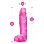 Biezs dildo ar sēkliniekiem 26,7cm Rozā - B YOURS
