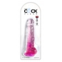 Dildo ar sēkliniekiem 22cm rozā - KING COCK