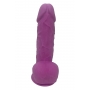 REAL LOVE DILDO WITH BALLS 8.5INCH PURPLE