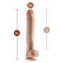 DR. SKIN DR. MICHAEL 14 INCH DILDO WITH BALLS BEIGE