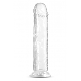 21 cm läbipaistev iminapaga dildo - Fantasia