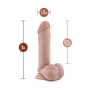 Dildo munanditega 20cm nahavärvi - DR. SKIN