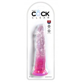 Dildo bez sēkliniekiem 21cm rozā - KING COCK