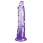 Dildo bez sēkliniekiem 21cm violets - KING COCK