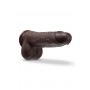 DR. SKIN SILICONE DR. MURPHY 8 INCH THRUSTING DILDO CHOCOLATE