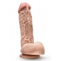 Dildo munanditega 21,6 cm nahavärvi - DR. SKIN