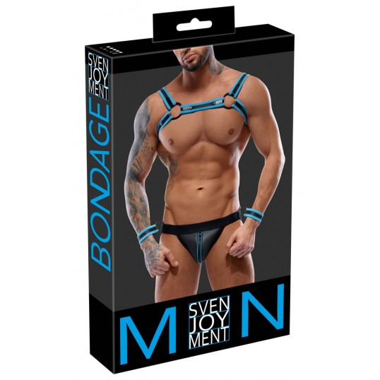 Men's Jock set black/blue L