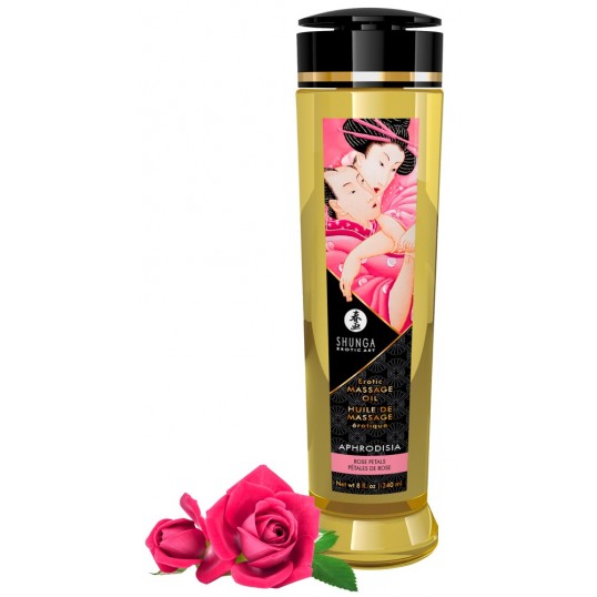 Erotiska masāžas eļļa ar rožu aromātu 240 ml - Shunga