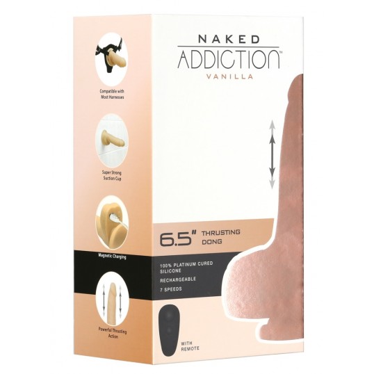 Tõukedildo puldiga 16,5cm - Naked Addiction