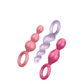 Anālo kreļļu komplekts 3 krāsas - SATISFYER BOOTY CALL PLUGS