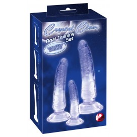 Dildo komplekts anālajiem treniņiem 3 gab - Crystal